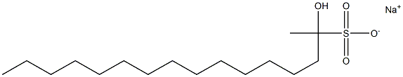 2-Hydroxyhexadecane-2-sulfonic acid sodium salt 구조식 이미지