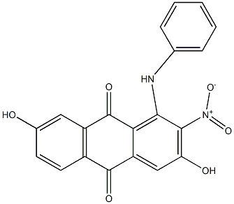 1-Anilino-3,7-dihydroxy-2-nitroanthraquinone Structure