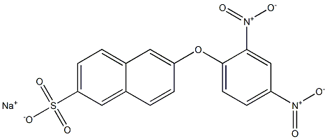 6-(2,4-Dinitrophenoxy)-2-naphthalenesulfonic acid sodium salt 구조식 이미지