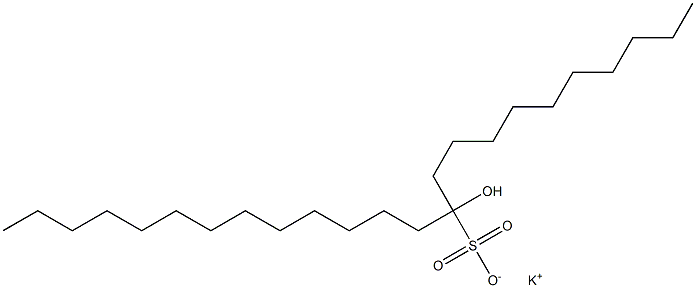 11-Hydroxytetracosane-11-sulfonic acid potassium salt 구조식 이미지