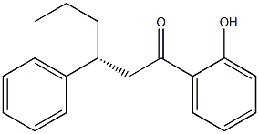 [R,(-)]-1-(2-Hydroxyphenyl)-3-phenyl-1-hexanone 구조식 이미지