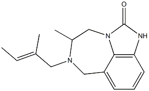 4,5,6,7-Tetrahydro-5-methyl-6-[(E)-2-methyl-2-butenyl]imidazo[4,5,1-jk][1,4]benzodiazepin-2(1H)-one 구조식 이미지