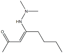 (Z)-4-(2,2-Dimethylhydrazino)-3-octen-2-one 구조식 이미지