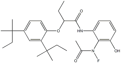 6-(Fluoroacetylamino)-5-[2-(2,4-di-tert-amylphenoxy)butyrylamino]phenol 구조식 이미지