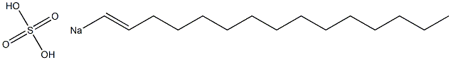 Sulfuric acid 1-pentadecenyl=sodium salt Structure