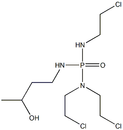 (3-Hydroxybutylamino)[bis(2-chloroethyl)amino](2-chloroethylamino)phosphine oxide Structure