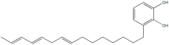 3-(8,11,13-Pentadecatrienyl)benzene-1,2-diol Structure