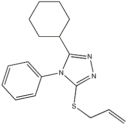 5-Cyclohexyl-4-phenyl-3-[allylthio]-4H-1,2,4-triazole Structure
