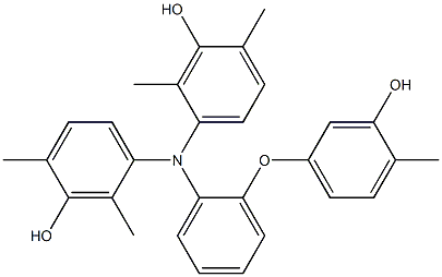 N,N-Bis(3-hydroxy-2,4-dimethylphenyl)-2-(3-hydroxy-4-methylphenoxy)benzenamine 구조식 이미지