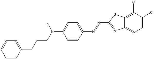 6,7-Dichloro-2-[p-[N-methyl-N-(3-phenylpropyl)amino]phenylazo]benzothiazole Structure