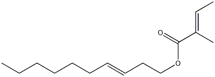 (E)-2-Methyl-2-butenoic acid 3-decenyl ester 구조식 이미지