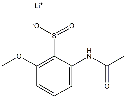 2-(Acetylamino)-6-methoxybenzenesulfinic acid lithium salt Structure