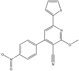 2-Methoxy-4-(4-nitrophenyl)-6-(2-thienyl)pyridine-3-carbonitrile 구조식 이미지
