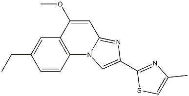 7-Ethyl-5-methoxy-2-(4-methyl-2-thiazolyl)imidazo[1,2-a]quinoline 구조식 이미지