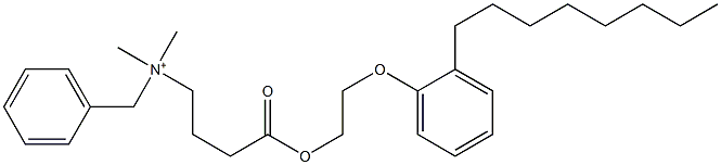 N,N-Dimethyl-N-benzyl-N-[3-[[2-(2-octylphenyloxy)ethyl]oxycarbonyl]propyl]aminium 구조식 이미지