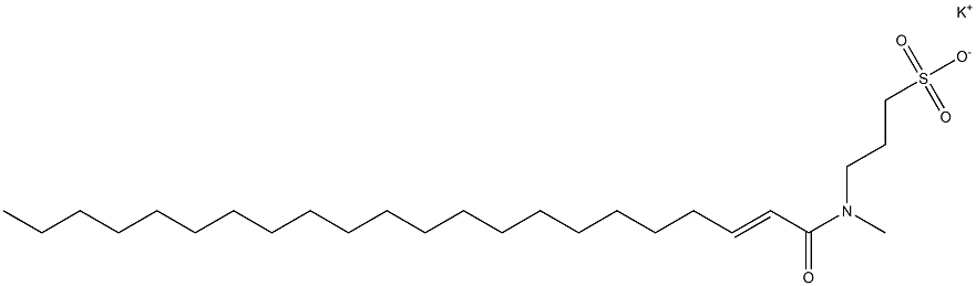 3-[N-(1-Oxo-2-docosen-1-yl)-N-methylamino]-1-propanesulfonic acid potassium salt Structure