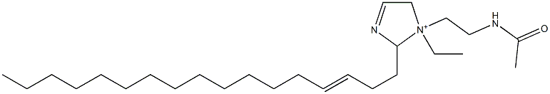 1-[2-(Acetylamino)ethyl]-1-ethyl-2-(3-heptadecenyl)-3-imidazoline-1-ium Structure