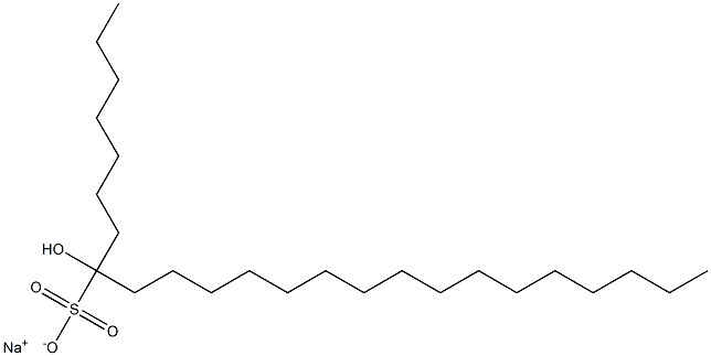 8-Hydroxytetracosane-8-sulfonic acid sodium salt Structure