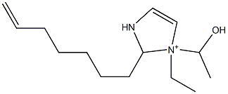 1-Ethyl-2-(6-heptenyl)-1-(1-hydroxyethyl)-4-imidazoline-1-ium 구조식 이미지