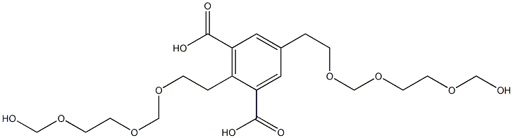 2,5-Bis(9-hydroxy-3,5,8-trioxanonan-1-yl)isophthalic acid 구조식 이미지