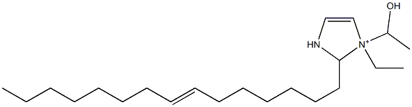 1-Ethyl-1-(1-hydroxyethyl)-2-(7-pentadecenyl)-4-imidazoline-1-ium Structure