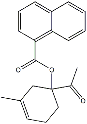 1-Naphthoic acid 1-acetyl-3-methyl-3-cyclohexenyl ester Structure