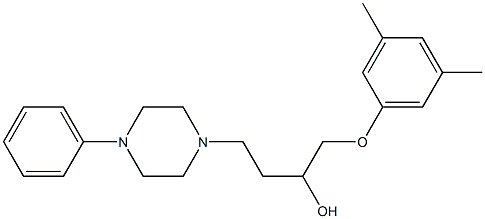 1-(3,5-Dimethylphenoxy)-4-[4-[phenyl]-1-piperazinyl]-2-butanol 구조식 이미지