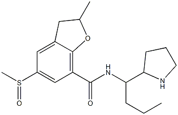 2,3-Dihydro-2-methyl-5-(methylsulfinyl)-N-[1-propyl-2-pyrrolidinylmethyl]benzofuran-7-carboxamide Structure