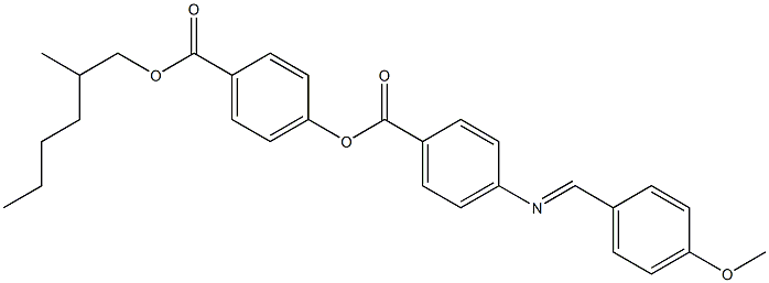 4-[4-(4-Methoxybenzylideneamino)benzoyloxy]benzoic acid (2-methylhexyl) ester 구조식 이미지