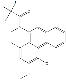 6-Trifluoroacetyl-1,2-dimethoxy-5,6-dihydro-4H-dibenzo[de,g]quinoline 구조식 이미지