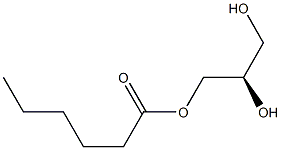 [R,(-)]-Glycerol 1-hexanoate 구조식 이미지