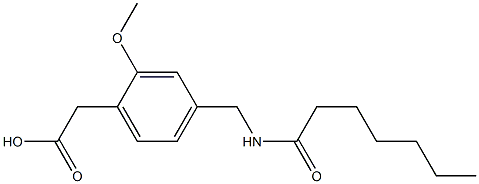4-(Heptanoylaminomethyl)-2-methoxyphenyl=acetate Structure
