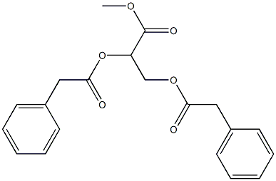 (-)-2-O,3-O-Bis(phenylacetyl)-L-glyceric acid methyl ester 구조식 이미지