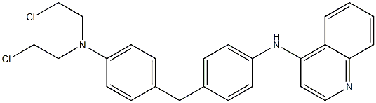N-[4-[4-[Bis(2-chloroethyl)amino]benzyl]phenyl]-4-quinolinamine 구조식 이미지
