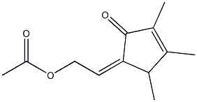 5-[(Z)-2-Acetyloxyethylidene]-2,3,4-trimethyl-2-cyclopenten-1-one 구조식 이미지