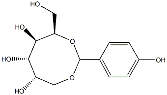 2-O,6-O-(4-Hydroxybenzylidene)-L-glucitol 구조식 이미지