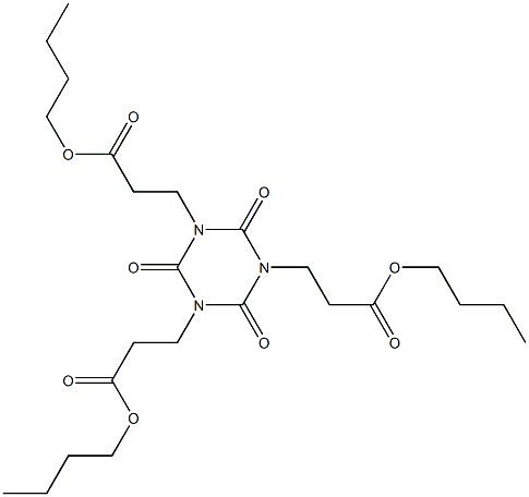 2,4,6-Trioxo-1,3,5-triazine-1,3,5(2H,4H,6H)-tripropionic acid tributyl ester Structure