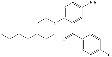 5-Amino-4'-chloro-2-(4-butyl-1-piperidinyl)benzophenone 구조식 이미지