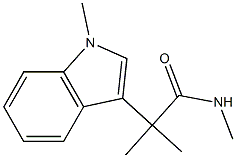 N-Methyl-2,2-dimethyl-2-(1-methyl-1H-indol-3-yl)acetamide 구조식 이미지