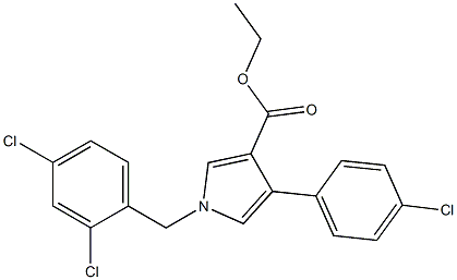 1-(2,4-Dichlorobenzyl)-4-(4-chlorophenyl)-1H-pyrrole-3-carboxylic acid ethyl ester 구조식 이미지