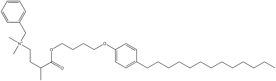 N,N-Dimethyl-N-benzyl-N-[3-[[4-(4-tridecylphenyloxy)butyl]oxycarbonyl]butyl]aminium 구조식 이미지