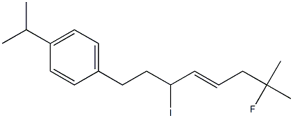 2-Fluoro-6-iodo-2-methyl-8-(4-isopropylphenyl)-4-octene Structure