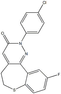10-Fluoro-2-(4-chlorophenyl)-5,6-dihydro[1]benzothiepino[5,4-c]pyridazin-3(2H)-one Structure