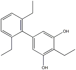 2-Ethyl-5-(2,6-diethylphenyl)benzene-1,3-diol Structure