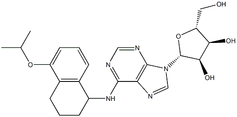 N-[[1,2,3,4-Tetrahydro-5-isopropyloxynaphthalen]-1-yl]adenosine 구조식 이미지