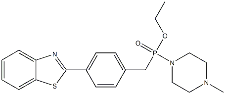 [4-(2-Benzothiazolyl)benzyl](4-methyl-1-piperazinyl)phosphinic acid ethyl ester Structure