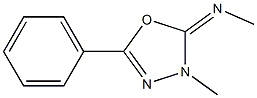 2-Methylimino-3-methyl-5-phenyl-2,3-dihydro-1,3,4-oxadiazole 구조식 이미지