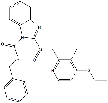 2-[[(4-Ethylthio-3-methyl-2-pyridinyl)methyl]sulfinyl]-1H-benzimidazole-1-carboxylic acid benzyl ester Structure