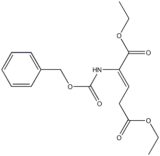 2-[[(Benzyloxy)carbonyl]amino]-2-pentenedioic acid diethyl ester Structure