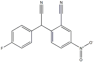 (2-Cyano-4-nitrophenyl)(4-fluorophenyl)acetonitrile 구조식 이미지